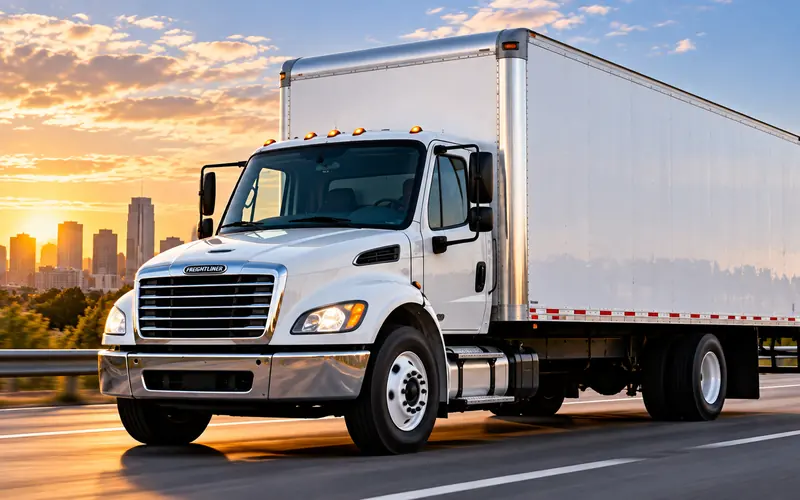 Straight box truck for expedited freight